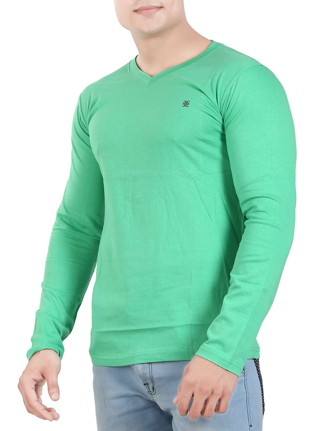 green cotton t-shirt - 13972444 - Standard Image - 1