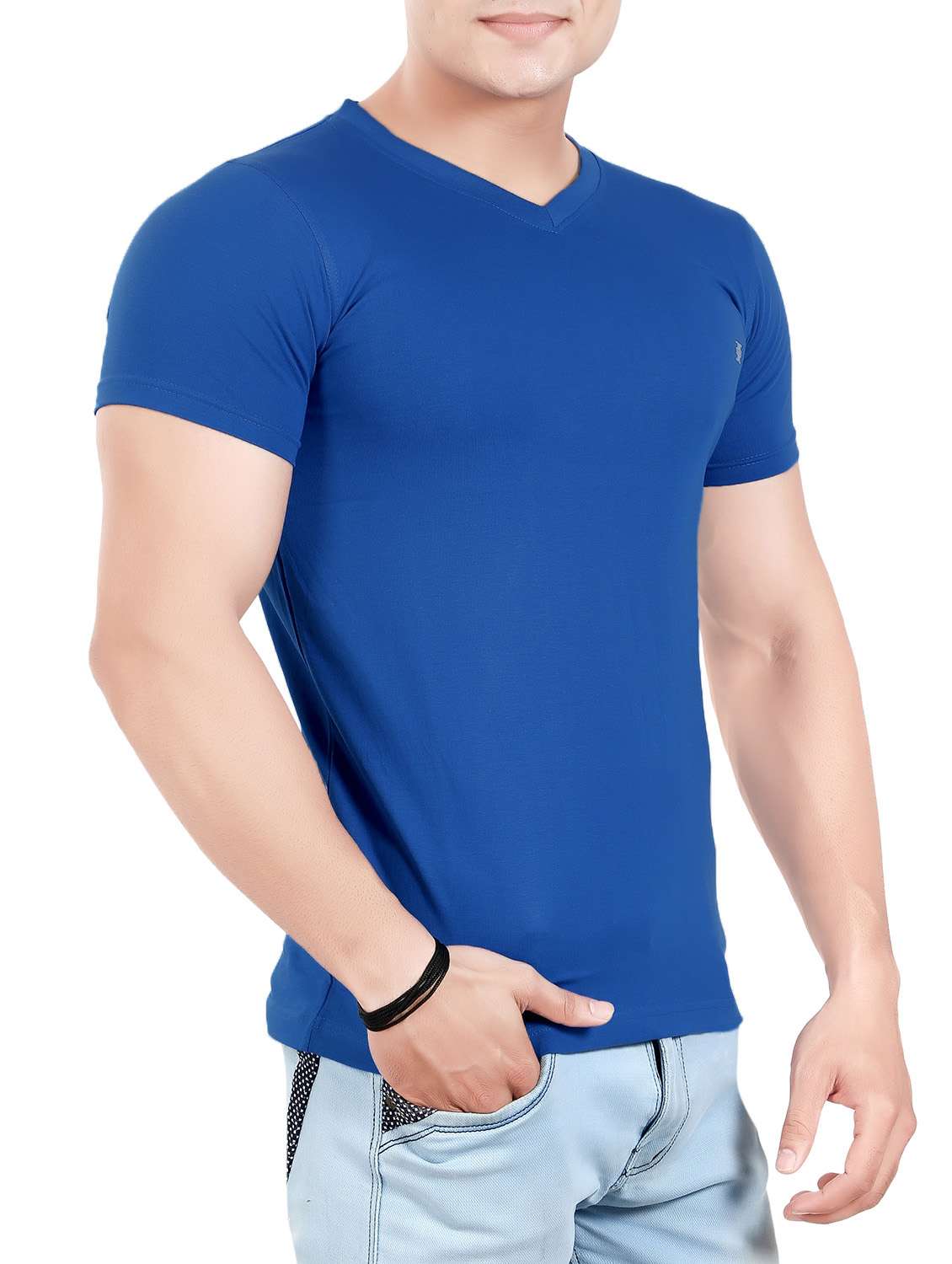 blue cotton t-shirt - 13972452 -  Standard Image - 1