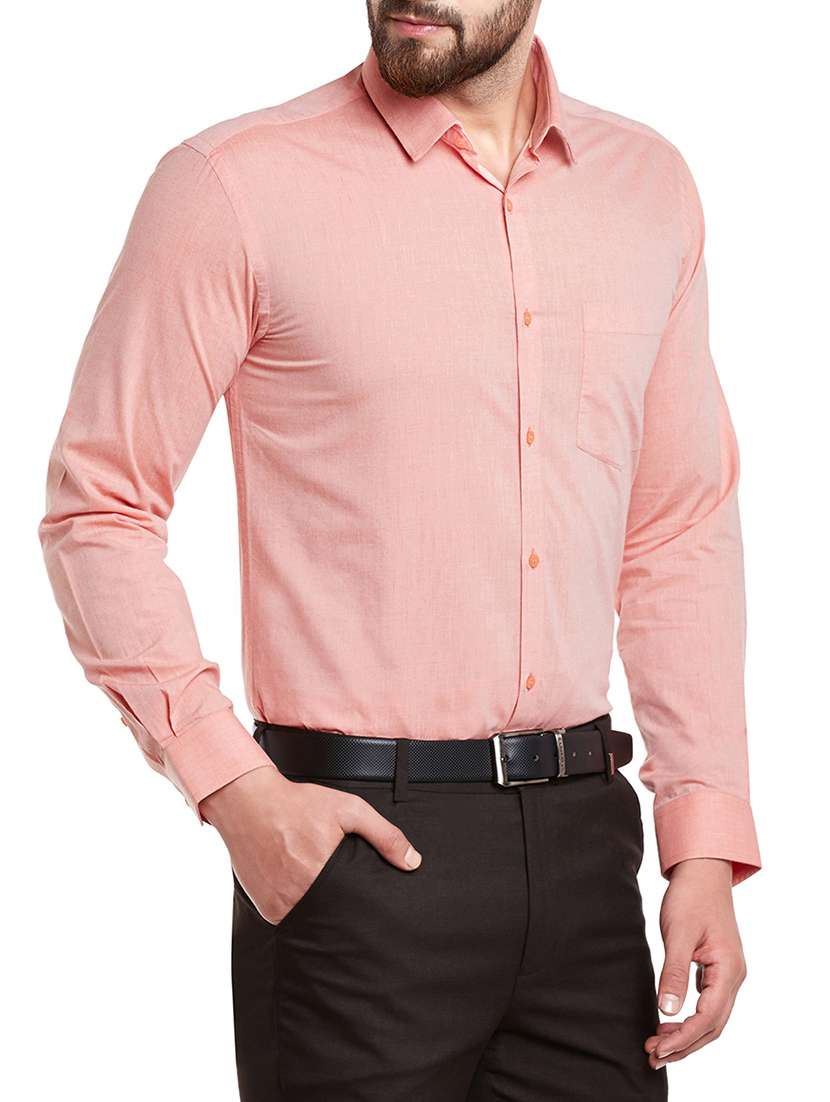 pink cotton blend formal shirt - 13974404 -  Standard Image - 1