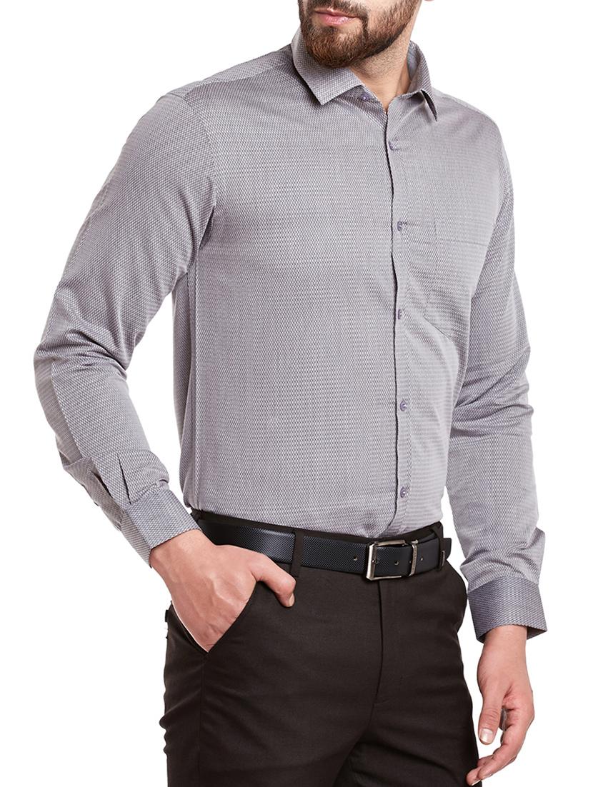 grey cotton blend formal shirt - 13974411 - Standard Image - 1
