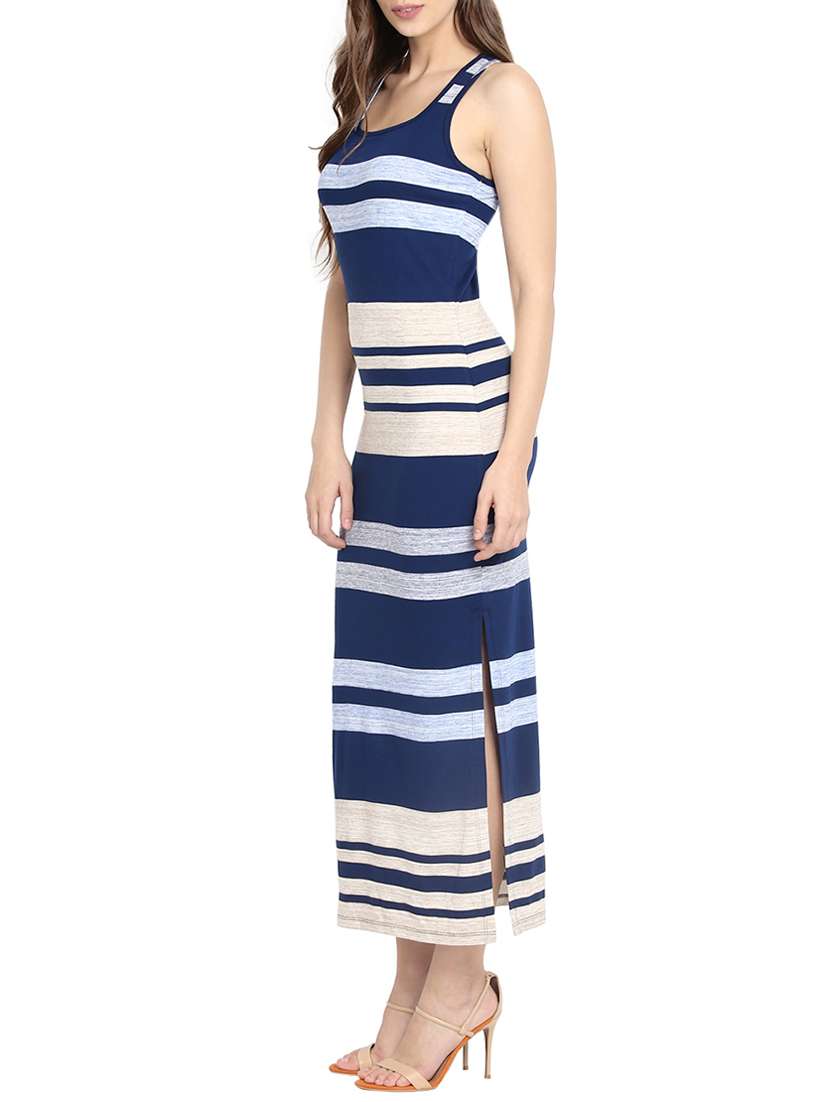 Square Neck Striped Maxi Dress - 13974448 -  Standard Image - 1