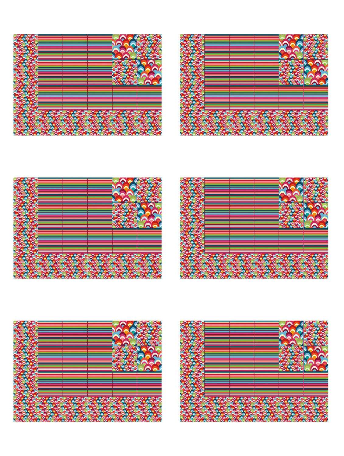 ambbi collections printed polyester set of 6 placemats