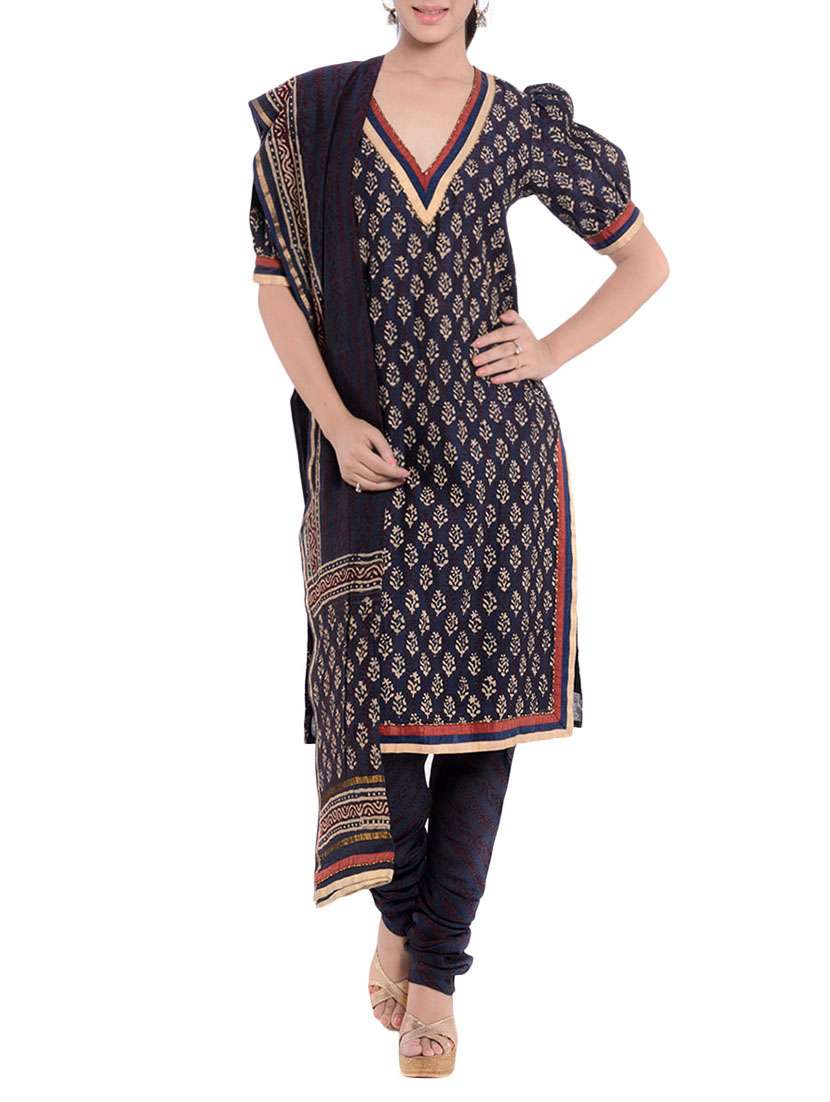 printed churidaar suit set