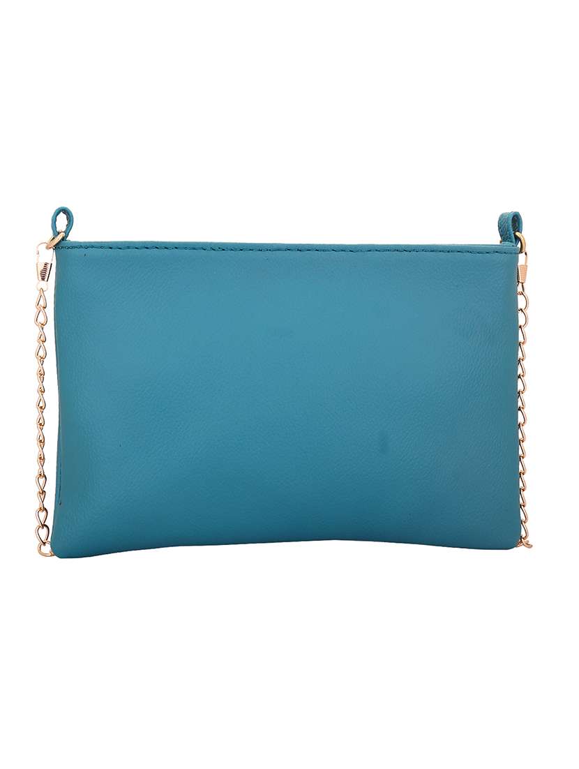 blue solid regular sling bag - 13975865 -  Standard Image - 1