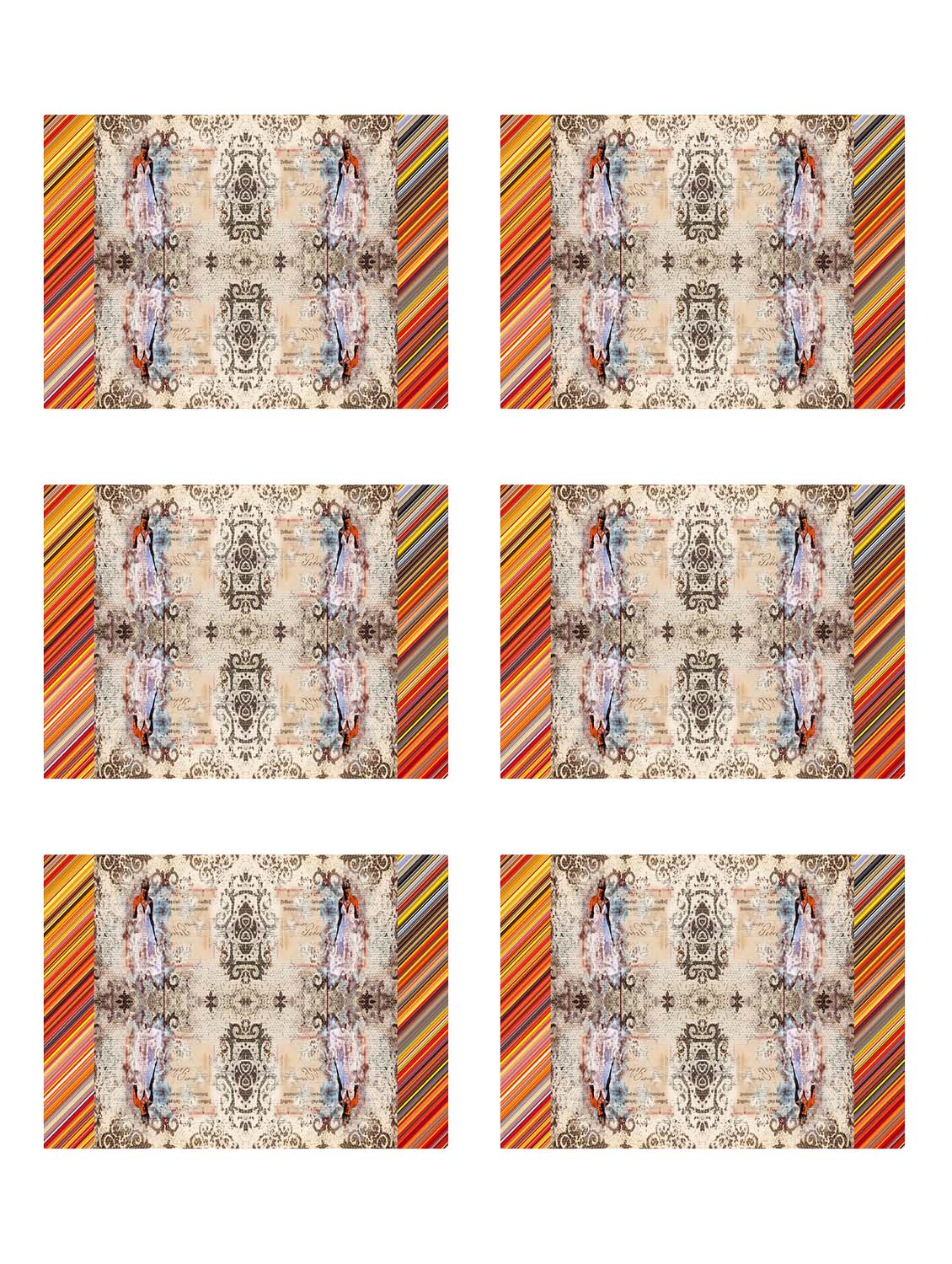 ambbi collections printed polyester set of 6 placemats - 13976854 - Zoom Image - 0
