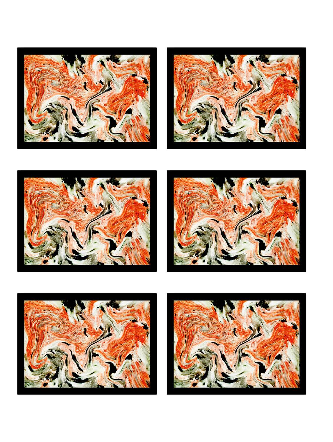 ambbi collections printed polyester set of 6 placemats