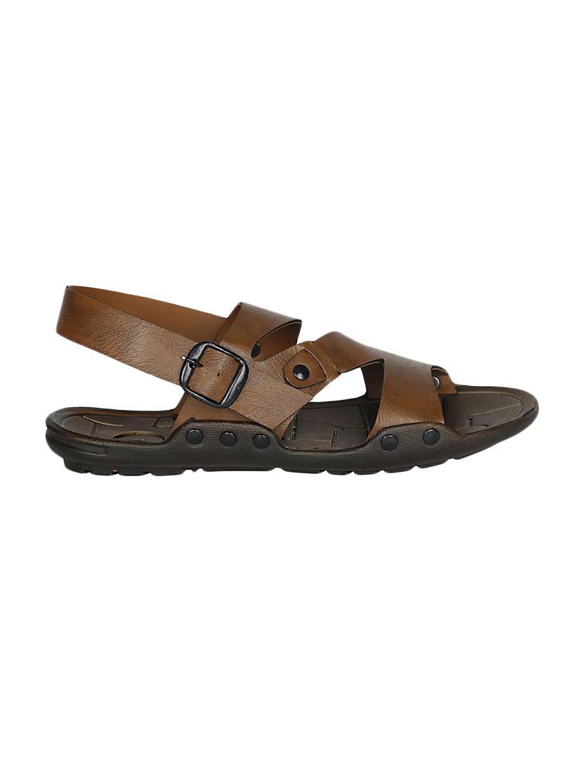 brown leather back strap sandal - 13977350 -  Standard Image - 1