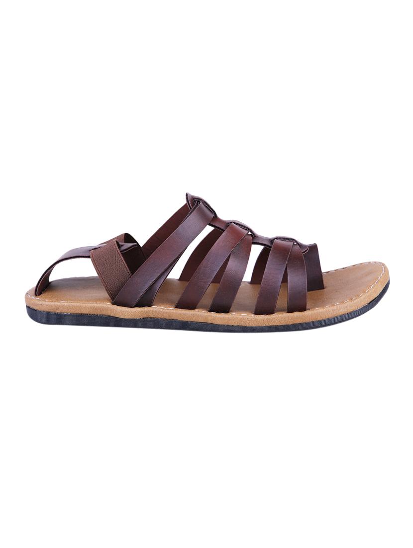 brown leather back strap sandal - 13979092 -  Standard Image - 1
