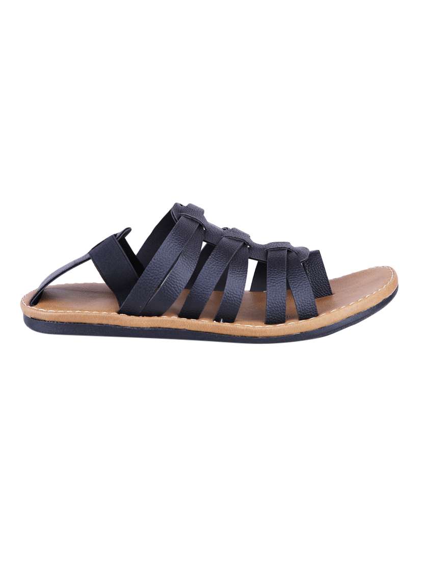 black leather back strap sandal - 13979093 -  Standard Image - 1