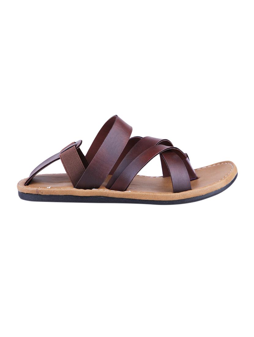 brown leather back strap sandal - 13979094 - Standard Image - 1