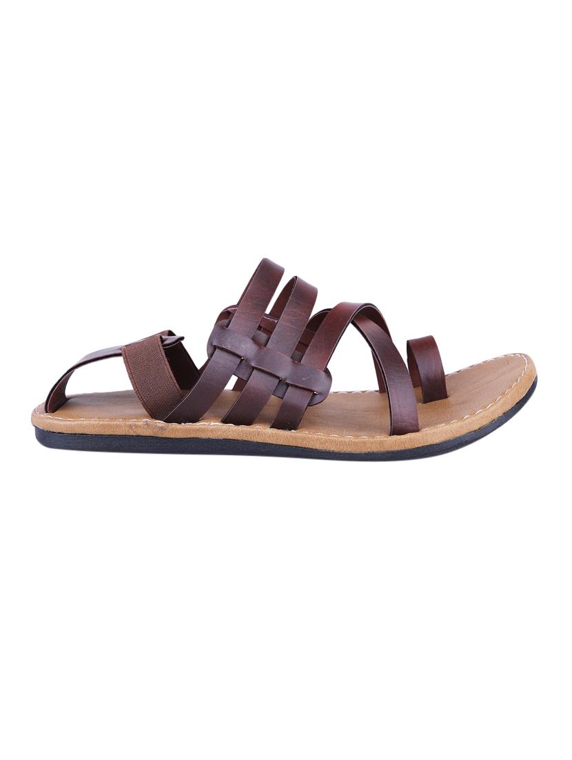 brown leather back strap sandal - 13979096 - Standard Image - 1
