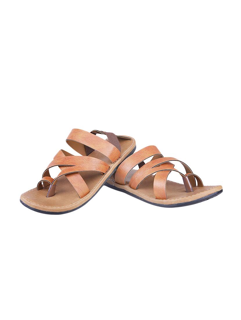 brown leatherette back strap sandal - 13979175 -  Standard Image - 1