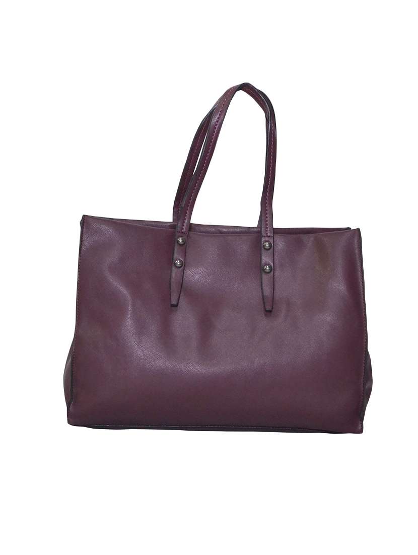 purple leatherette regular handbag - 13983148 -  Standard Image - 1