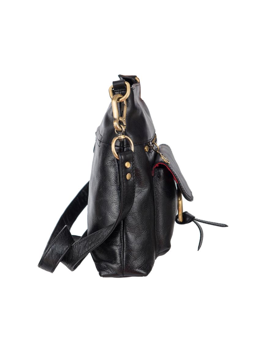 black leather sling bag - 13986272 - Standard Image - 4