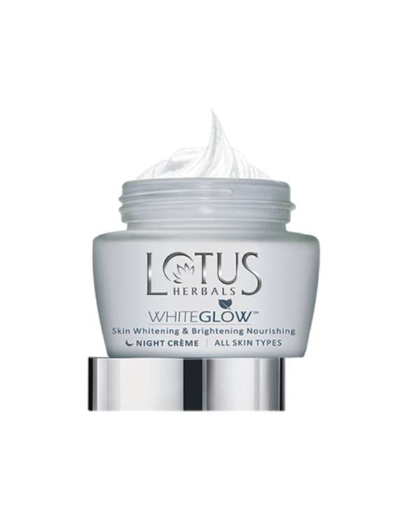 lotus herbals white glow skin whitening & brightening nourishing night cream -pack of 2