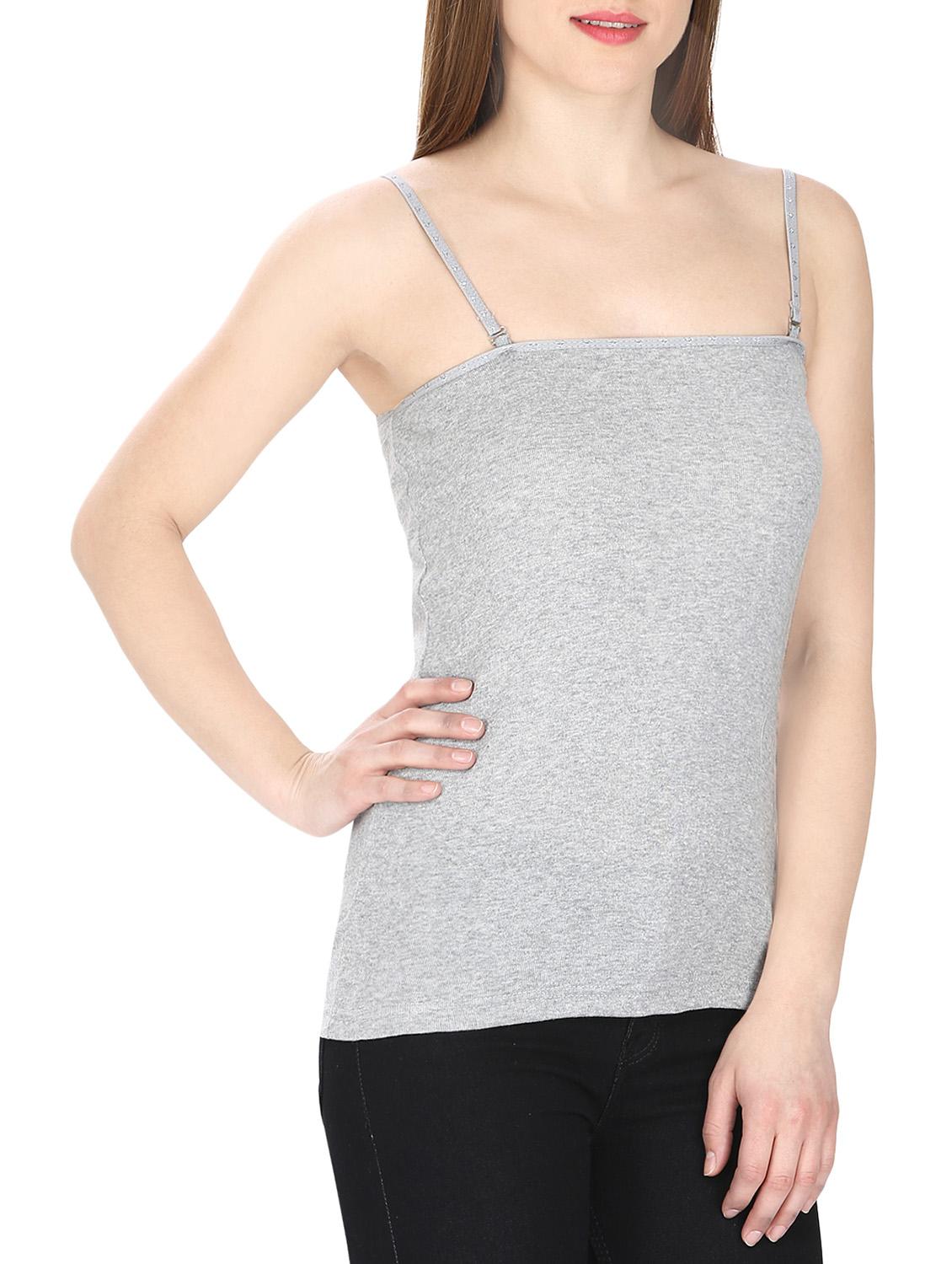 detachable strap solid camisole - 13993377 - Standard Image - 1