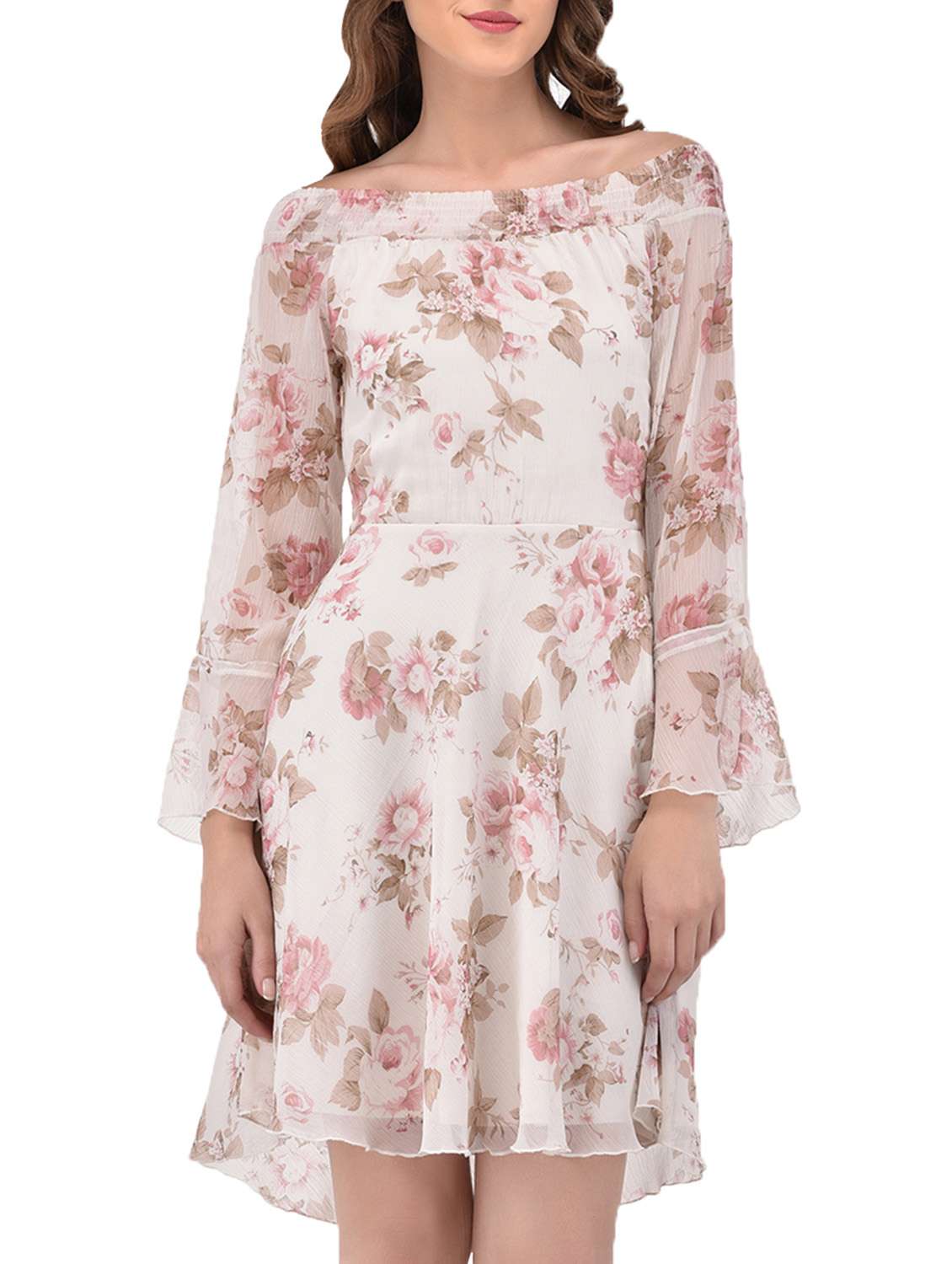 women's high low floral dress - 13996496 -  Standard Image - 1