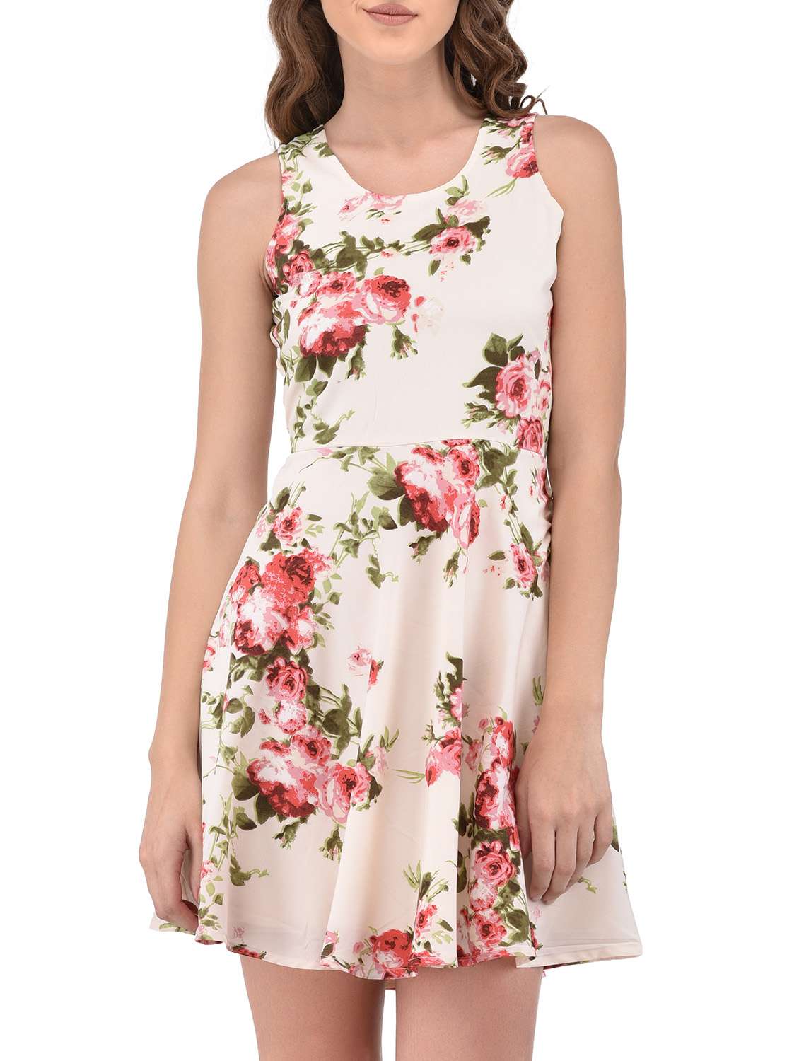 women's fit & flare floral dress - 13996498 -  Standard Image - 1