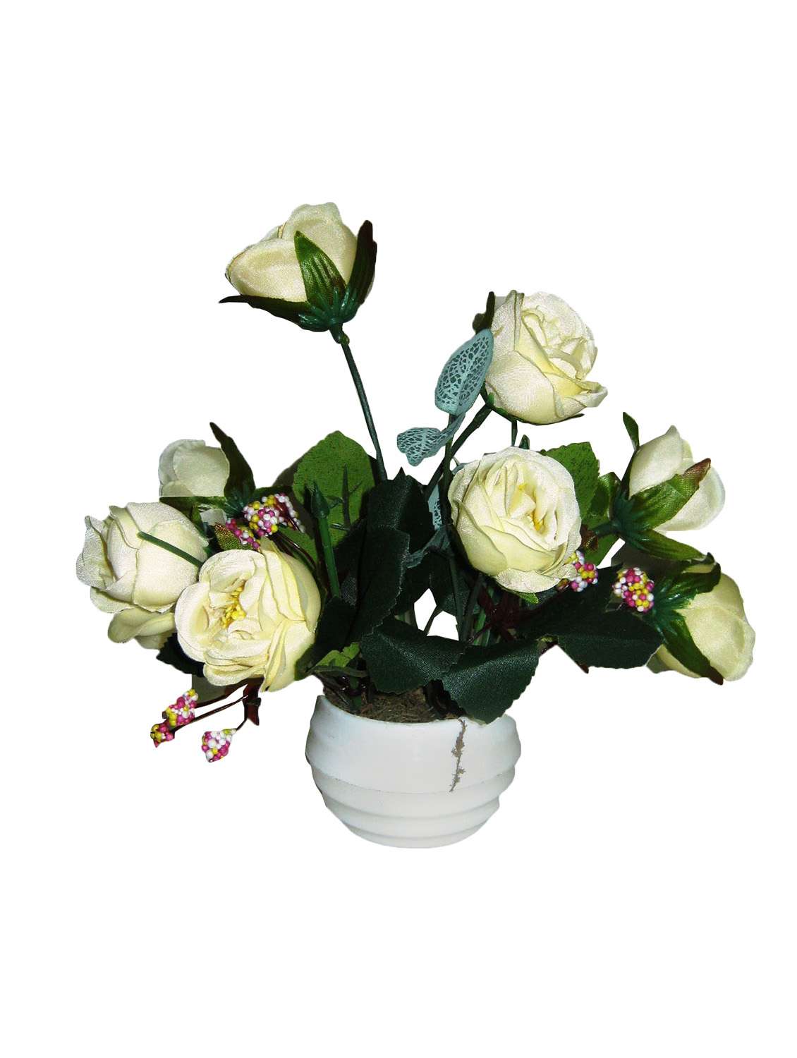 loxiaa multicolor artificial flowers combo with pot