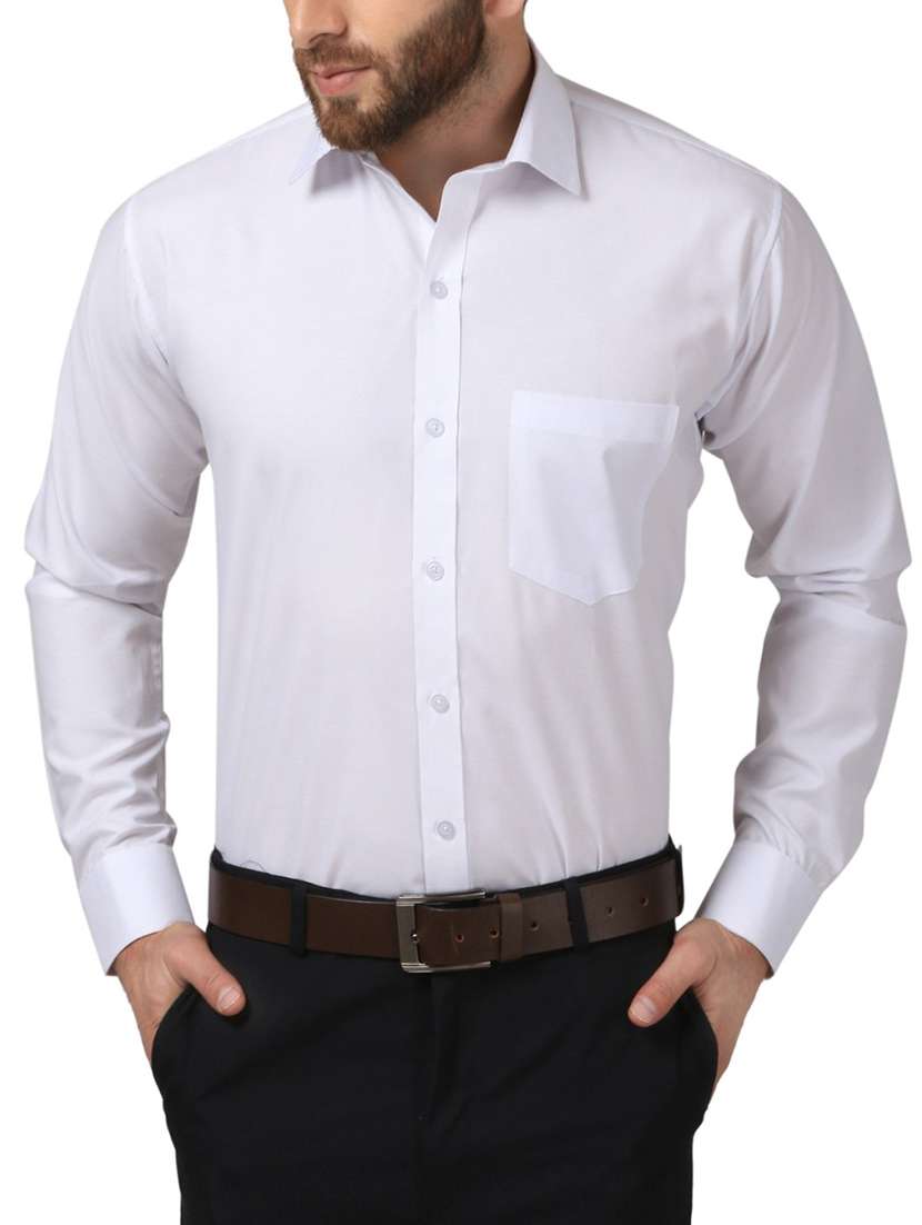 white cotton formal shirt