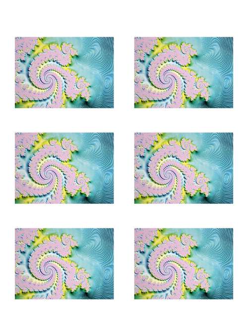 printed polyester table mat set of 6 pcs - 14000248 -  Standard Image - 0