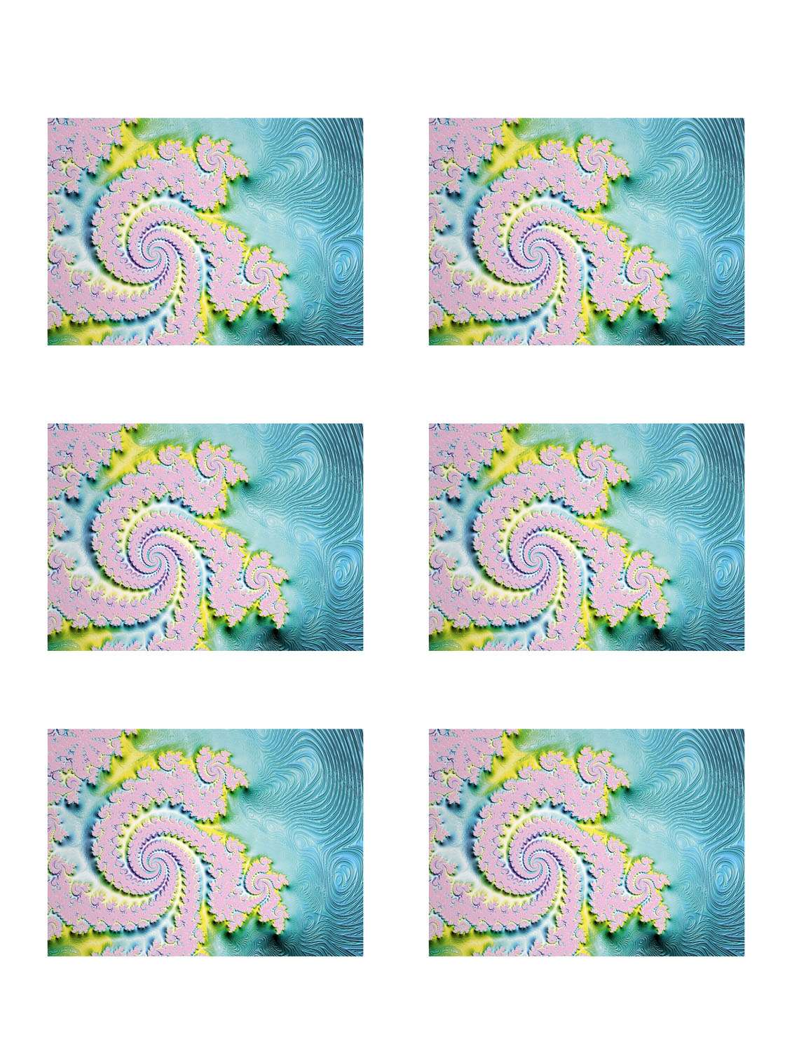 printed polyester table mat set of 6 pcs