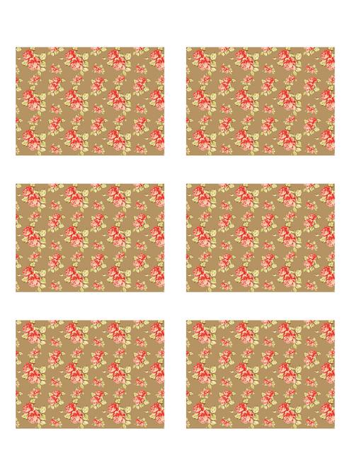 printed polyester table mat set of 6 pcs - 14000266 - Standard Image - 0