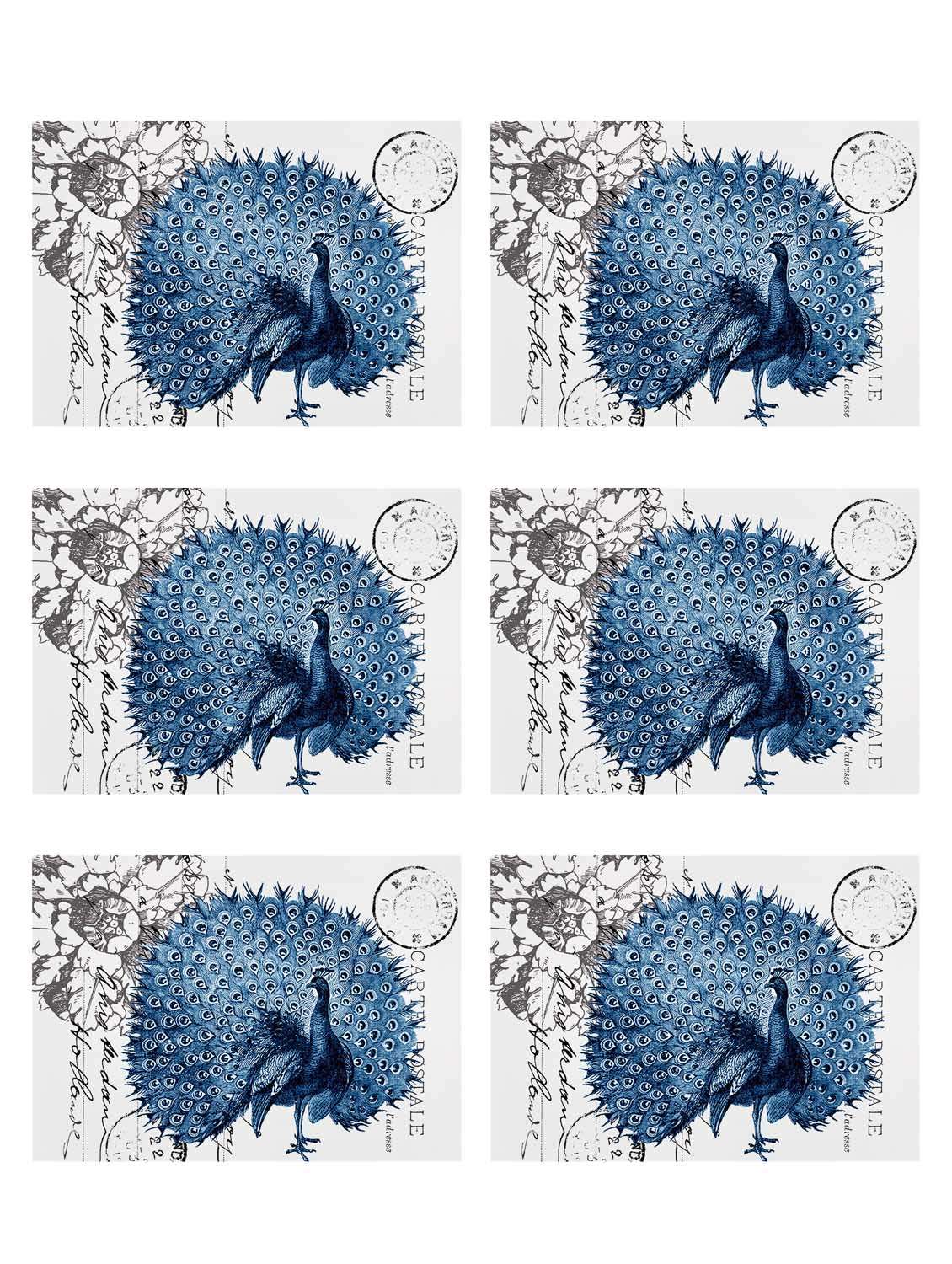 printed polyester table mat set of 6 pcs