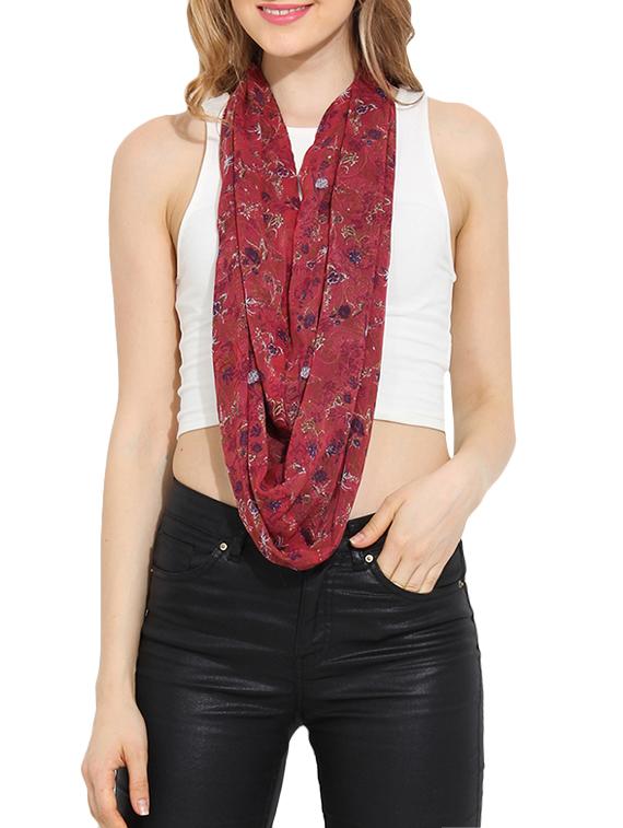 red polyester scarf - 14001334 - Standard Image - 1