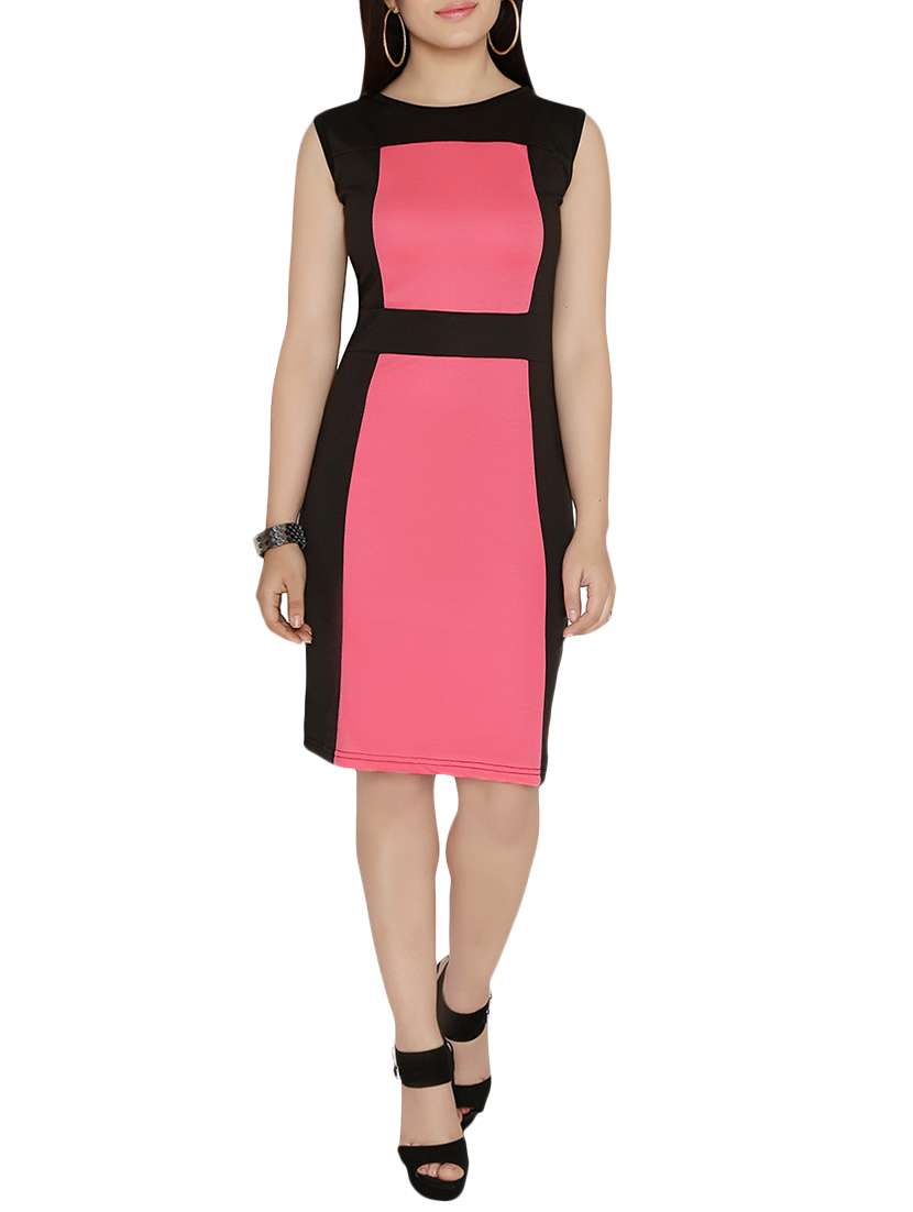 color block sheath dress