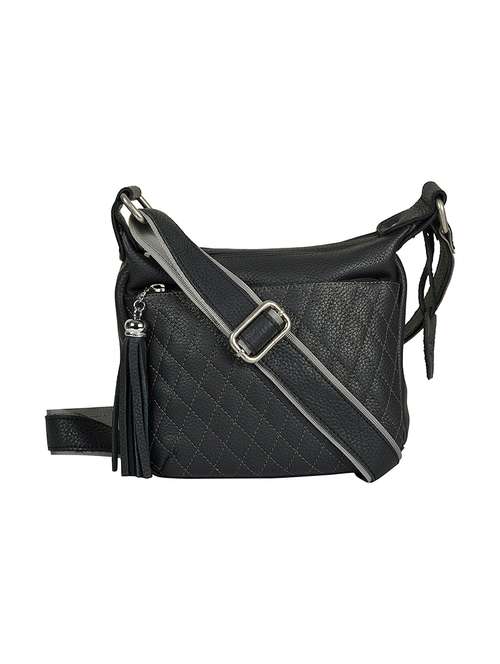 black quilted regular sling bag - 14002080 - Standard Image - 0