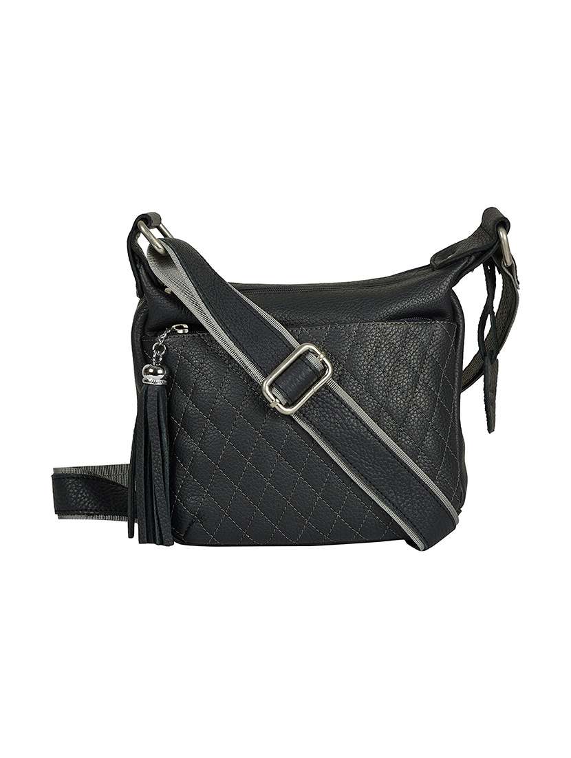 black quilted regular sling bag - 14002080 - Zoom Image - 0