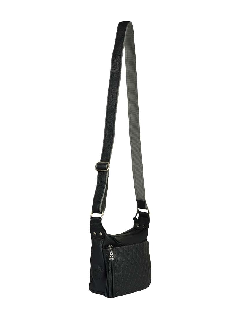 black quilted regular sling bag - 14002080 - Standard Image - 4