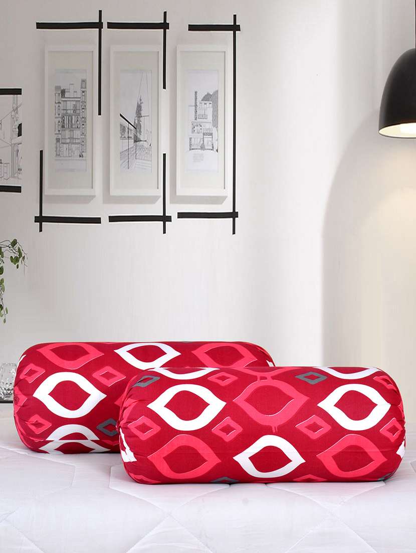 salona bichona 100% cotton bolster cover set of 2