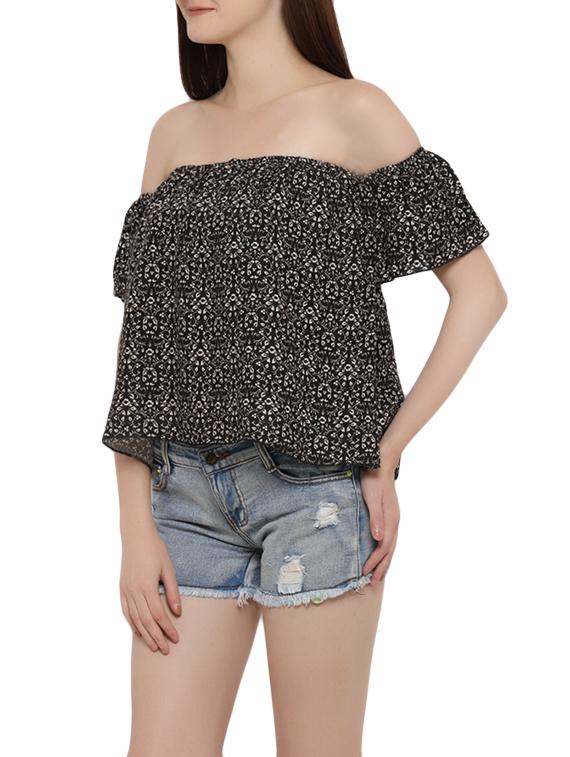 women's crop off shoulder top - 14008239 -  Standard Image - 1