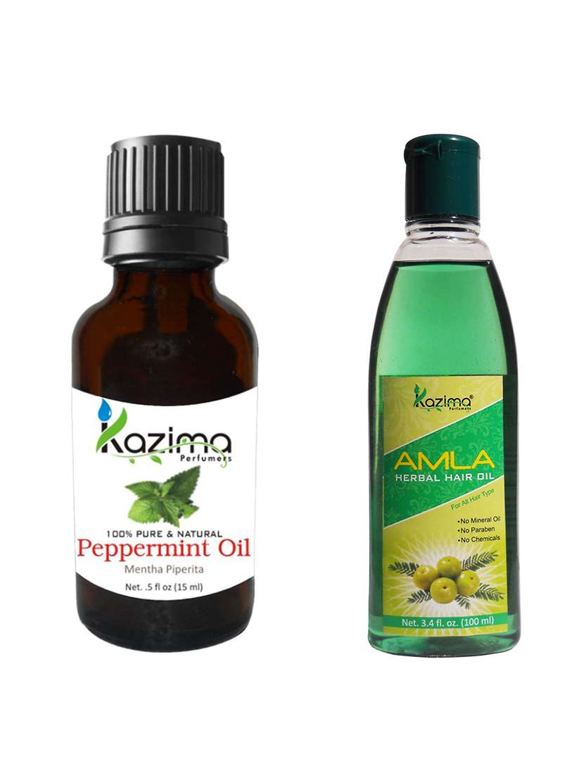 kazima peppermint oil and amla herbal hair oil