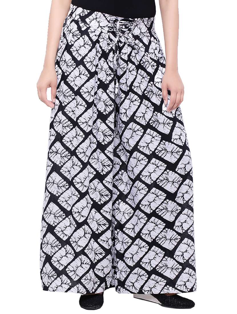 multicolored cotton printed palazzo