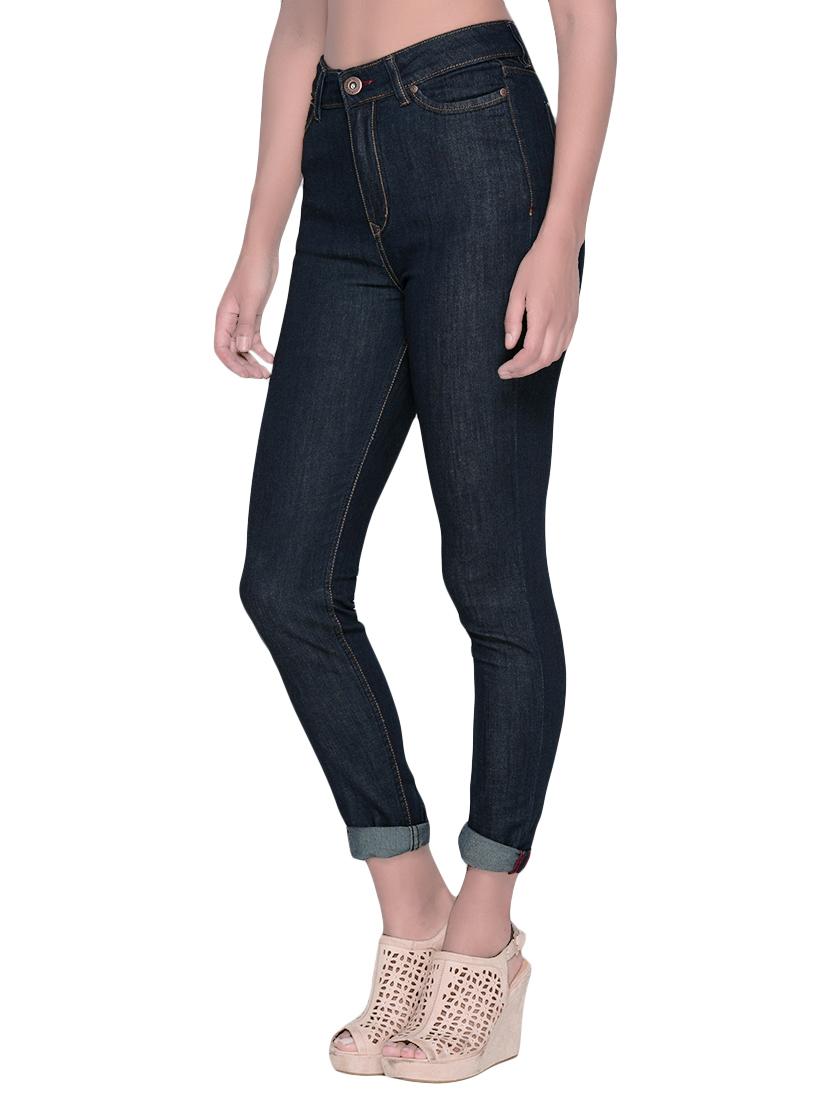 skinny fit dark blue denim jean - 14012407 -  Standard Image - 1