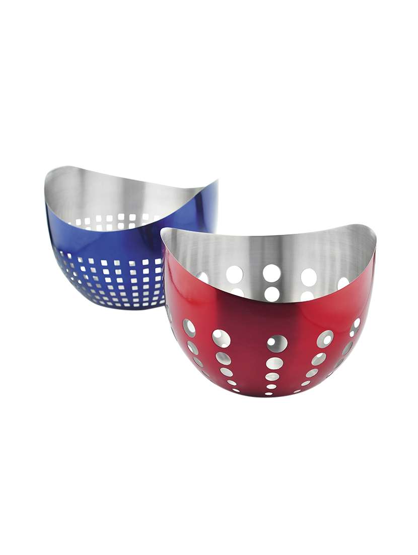 classic essentials set of 2 steel colanders