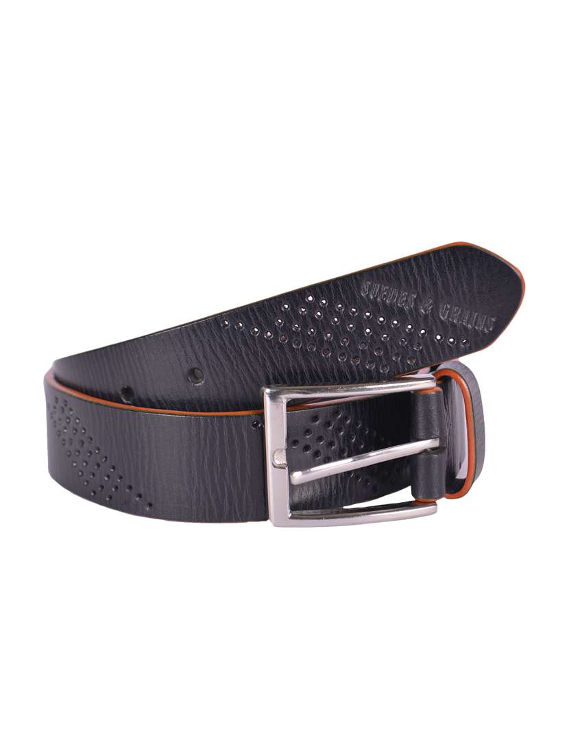 black leather belt