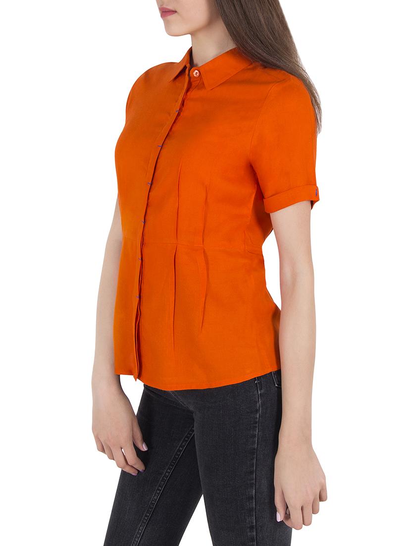 orange viscose regular shirt - 14046591 -  Standard Image - 1