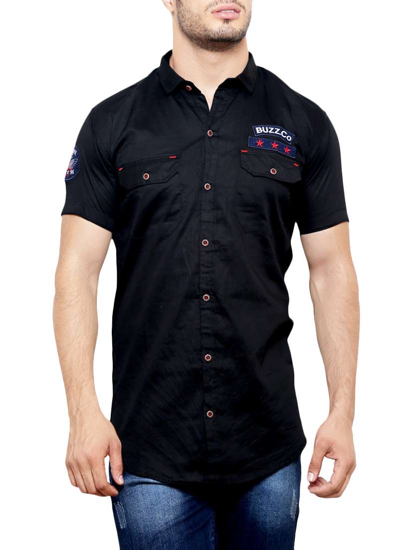mens placement print casual shirt - 14048208 -  Zoom Image - 0