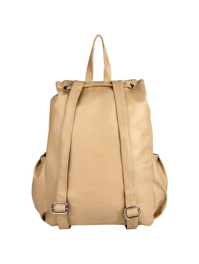 beige leatherette regular backpack - 14052020 -  Standard Image - 1