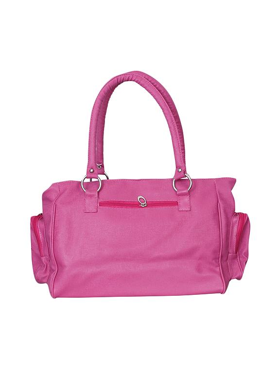 pink leatherette handbag - 14052055 - Standard Image - 1