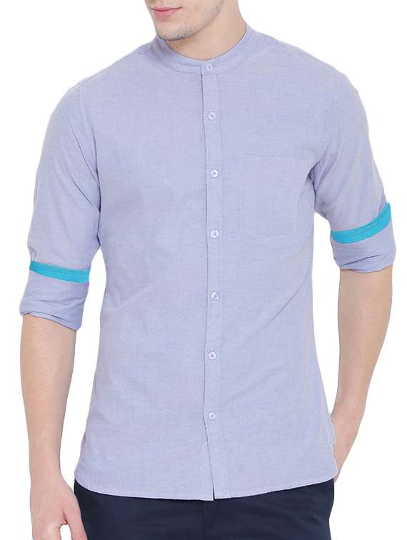 light blue cotton casual shirt