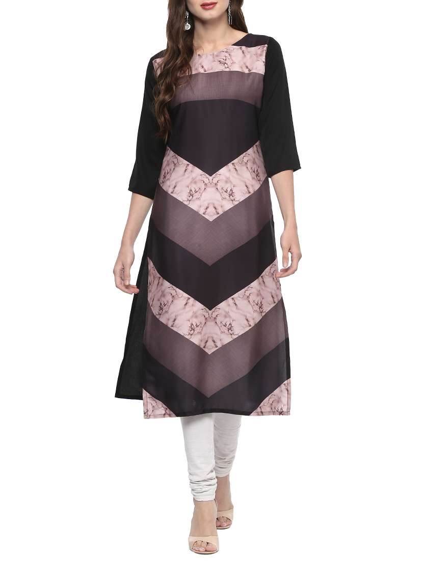 a-line chevron kurta