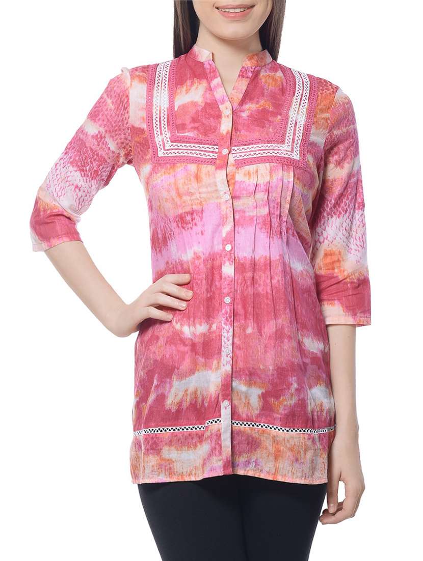 pink cotton regular shirt