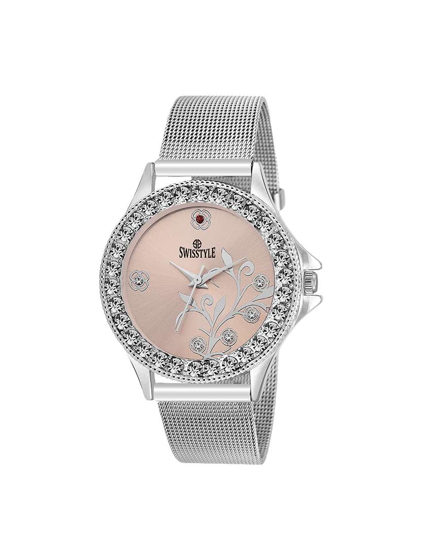 swisstyle stainless steel ladies anolog watch
