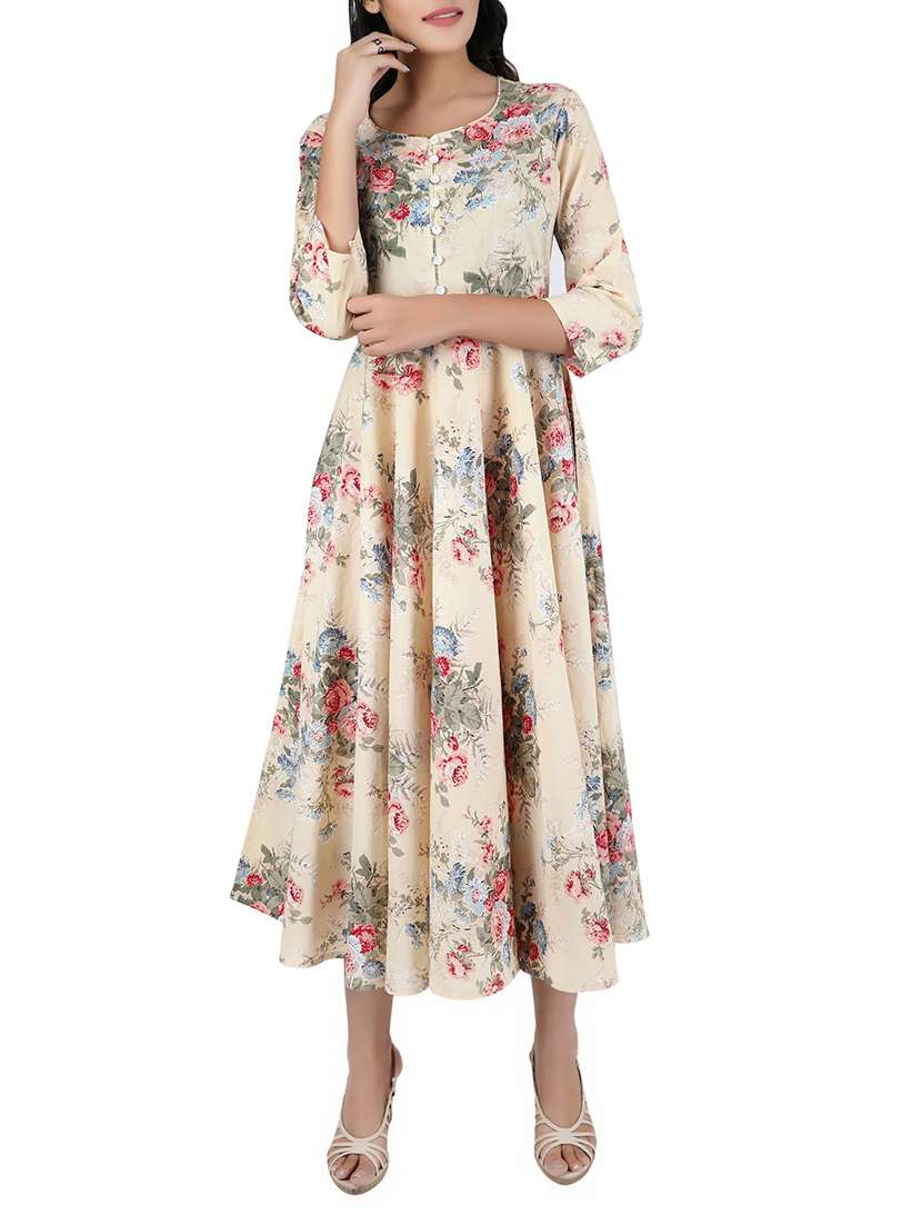 flared floral dress