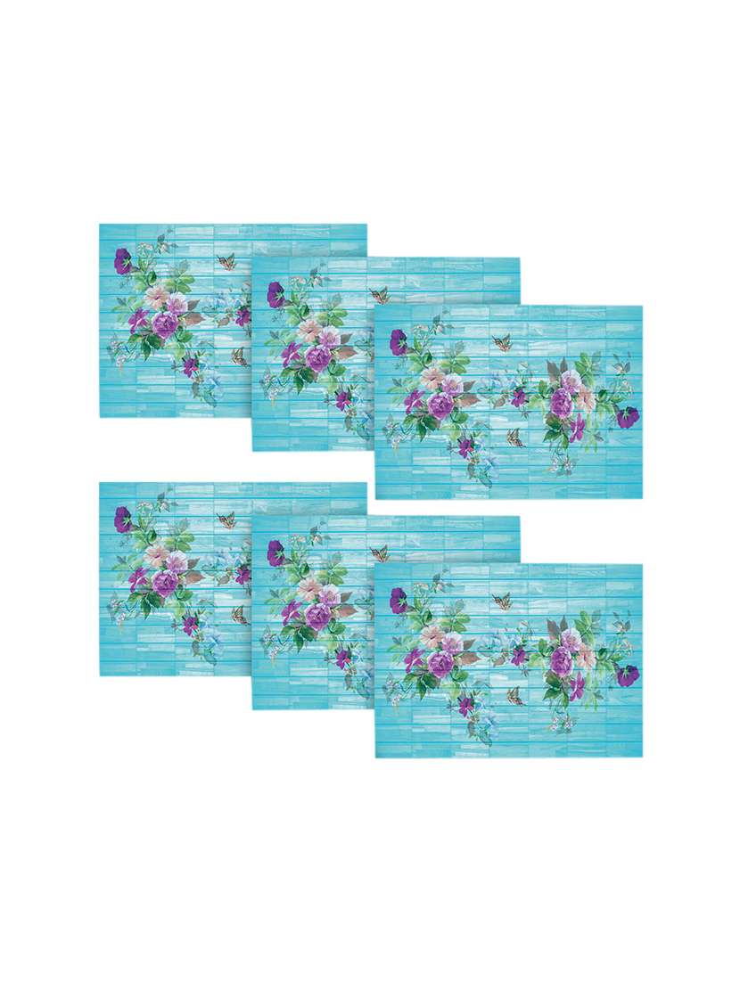 printed polyester table mat set of 6 pcs by ambbi collections